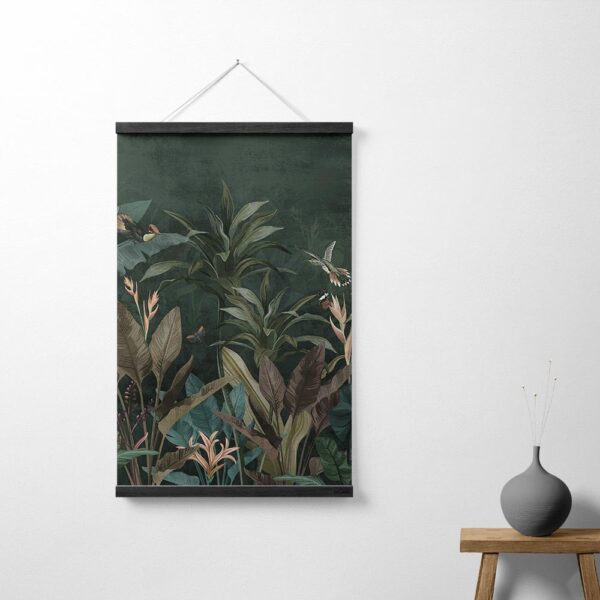 Wanddoek Jungle met vogels