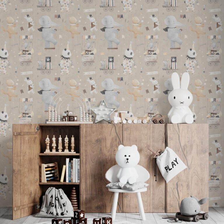 Kinderbehang dieren circus