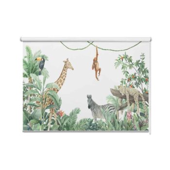 Rolgordijn Gezellige jungle dieren