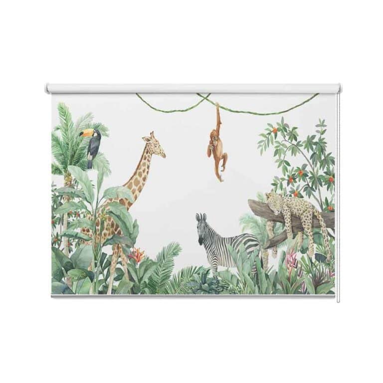 Rolgordijn Gezellige jungle dieren