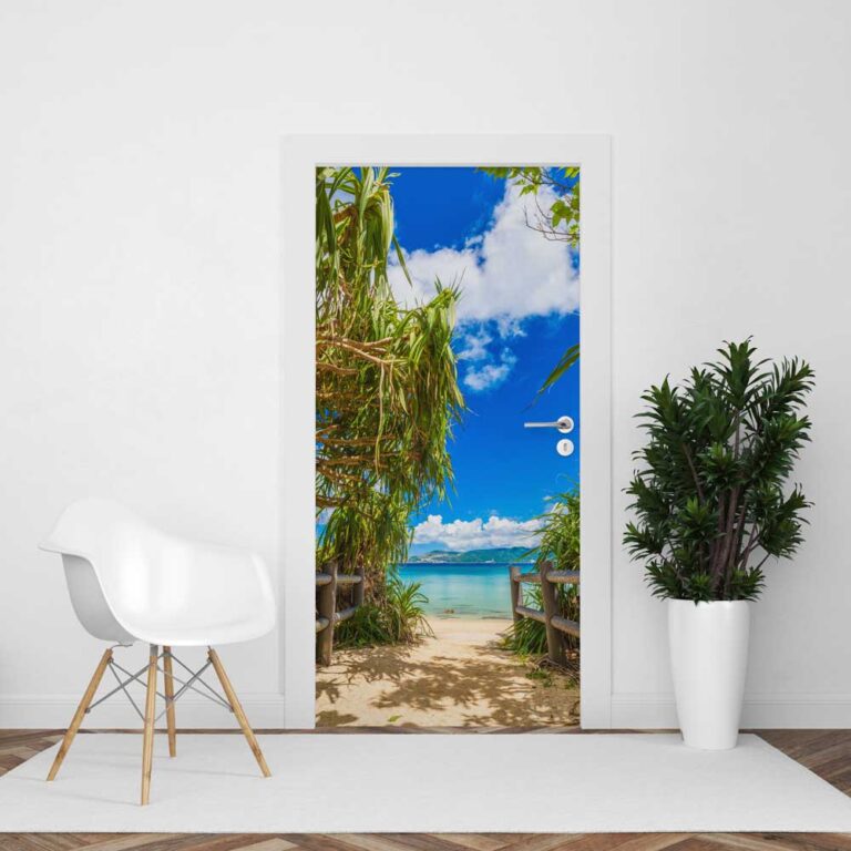 Deursticker strand - deursticker - deurposter