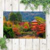 Tuinposter Wandelen in Japanse tuin
