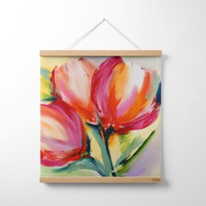Wanddoek Colourful tulip
