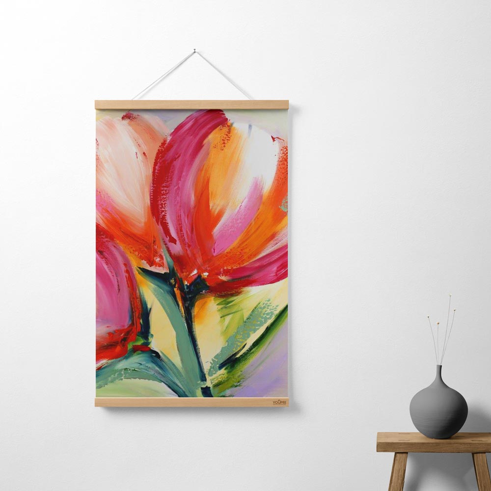 Wanddoek Colourful tulip
