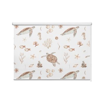 Rolgordijn Schildpad vissen taupe