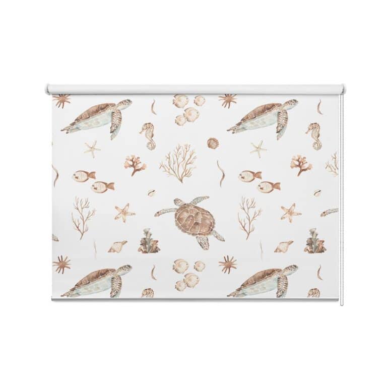 Rolgordijn Schildpad vissen taupe