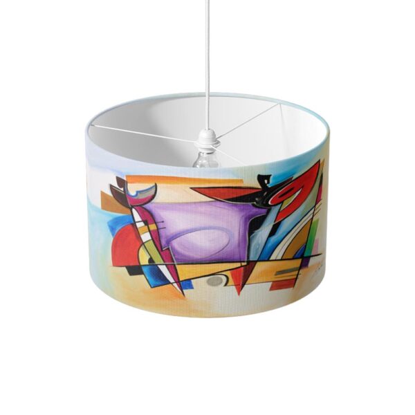 Lampenkap Coloured shapes hoekig