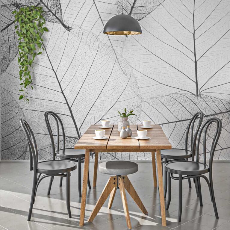 Fotobehang Bladeren skelet keuken