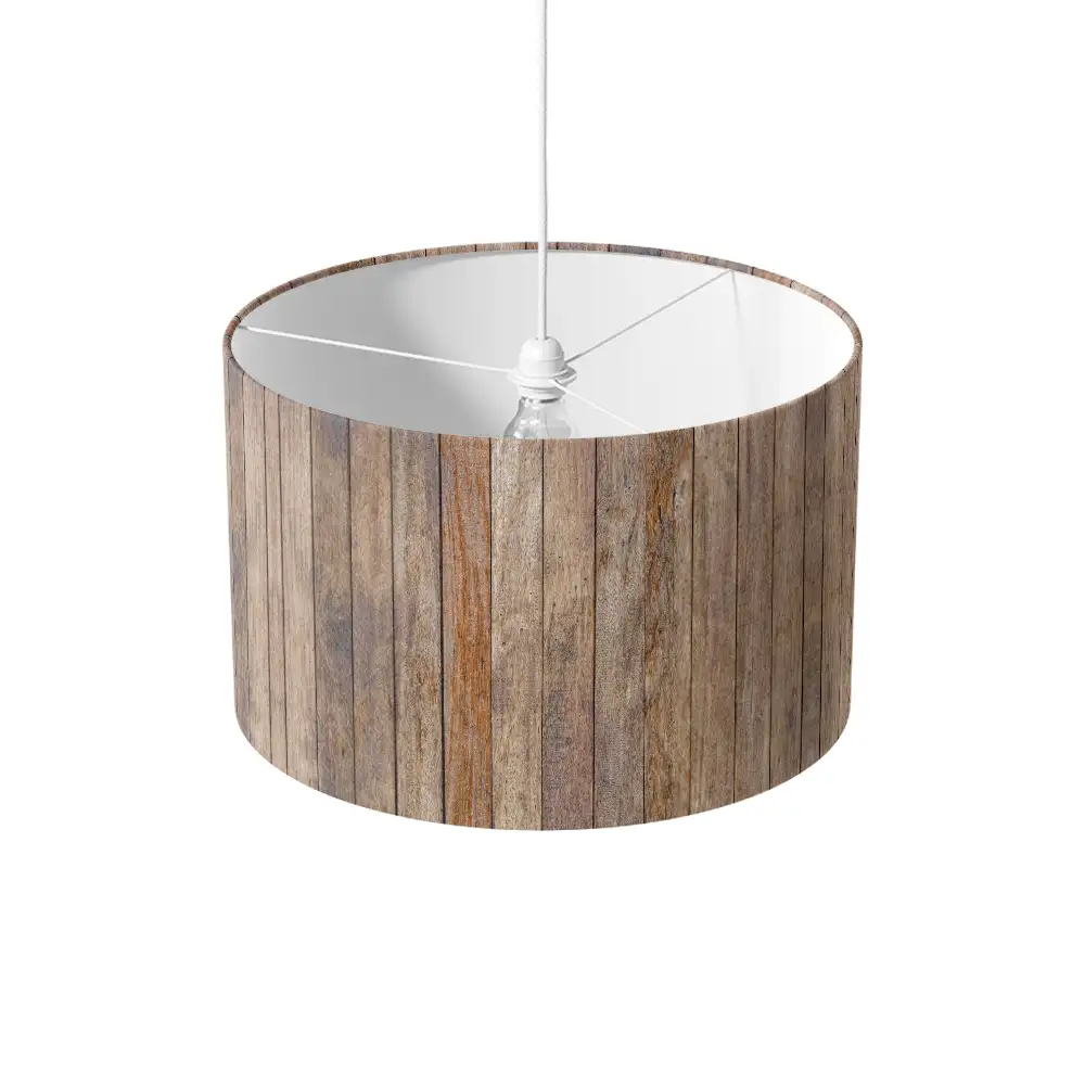 Lampenkap Hout patroon antiek hangend