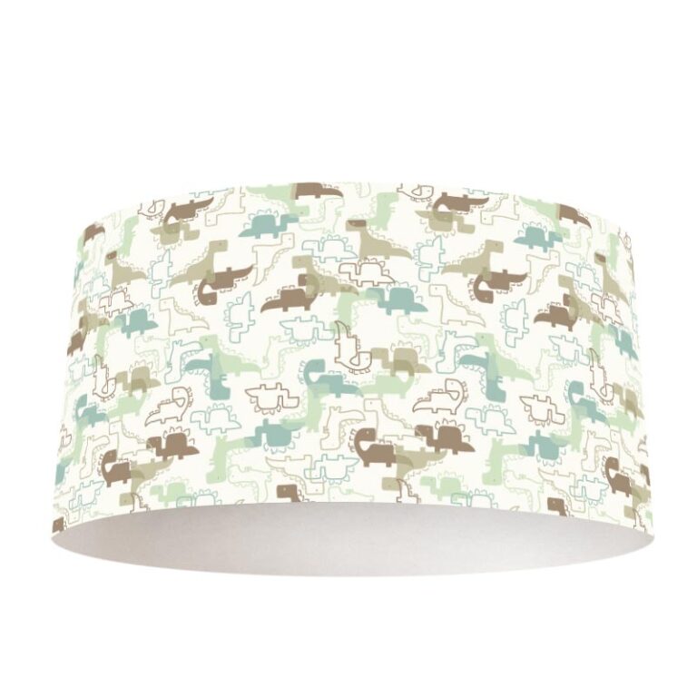 Lampenkap Dino patroon in groene tinten