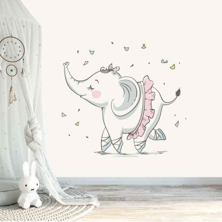Kinderbehang Olifant ballerina