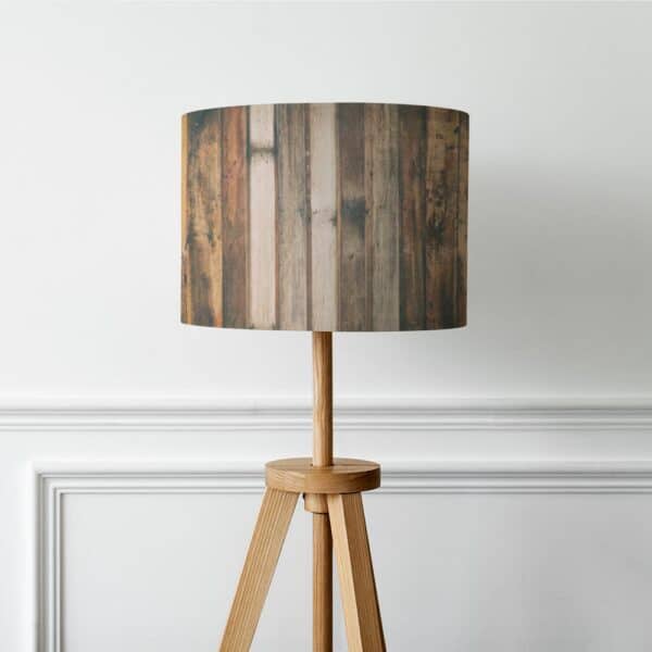 Lampenkap vintage houten planken