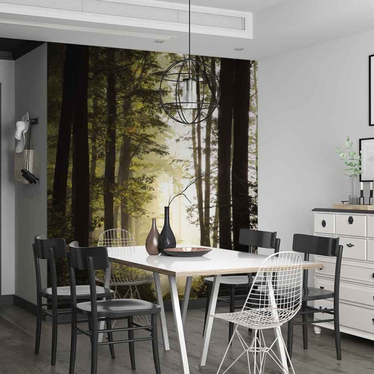 Fotobehang aan het bospad