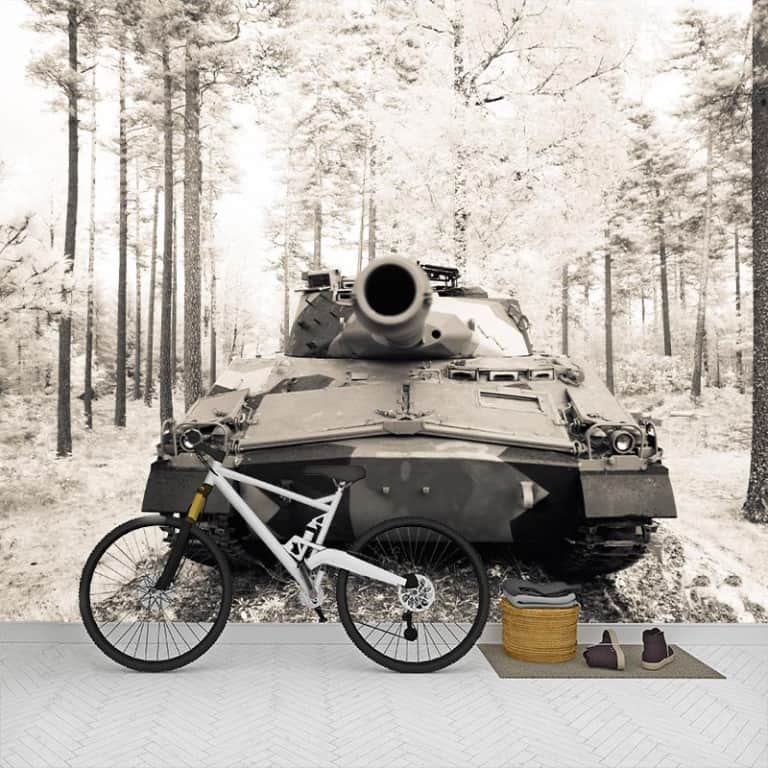 Fotobehang Legertank