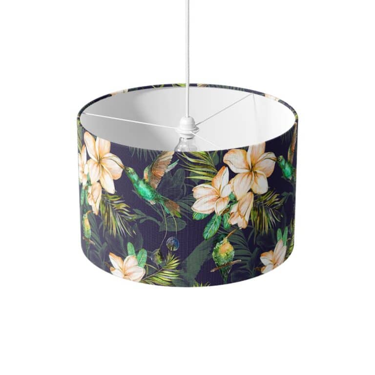 Lampenkap Kolibrie tussen bloemen