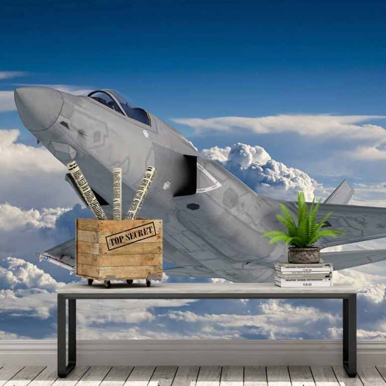 Fotobehang Straaljager close up