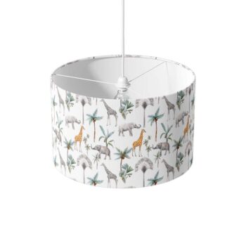 Lampenkap Olifanten en giraffen patroon