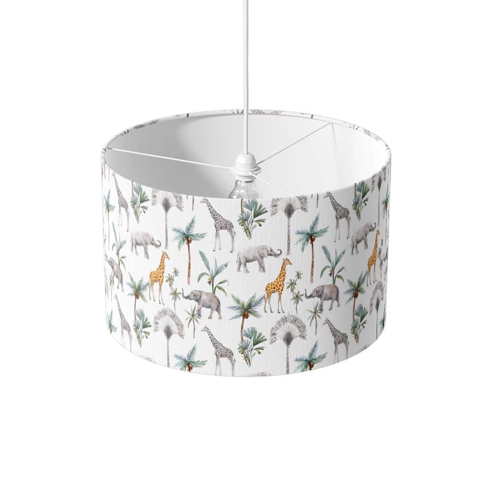 Lampenkap Olifanten en giraffen patroon