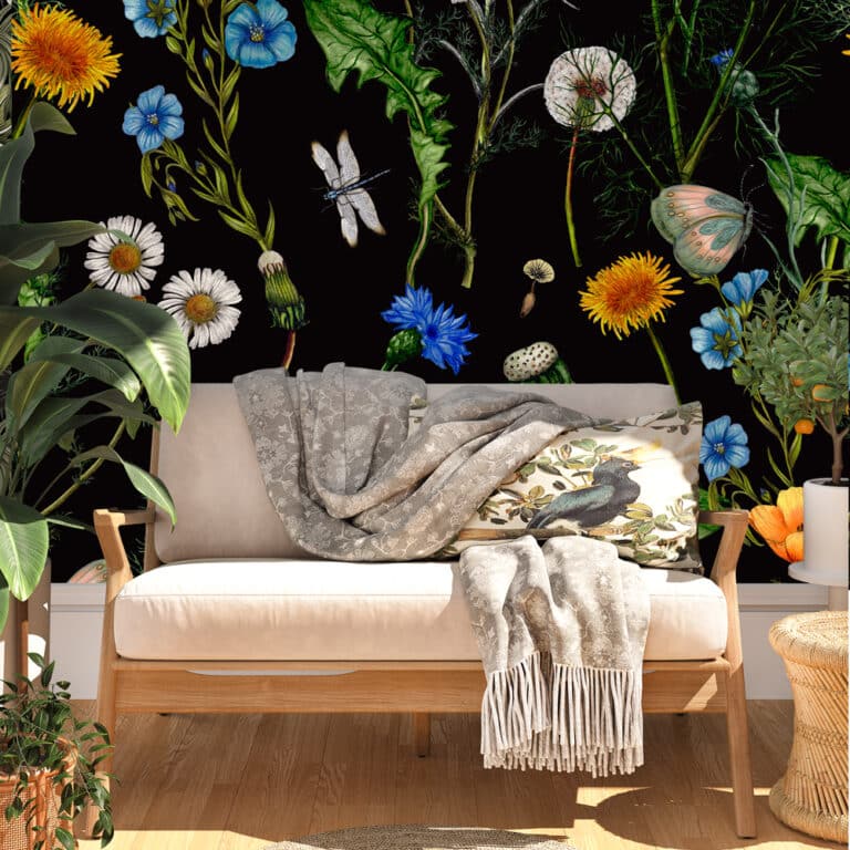 Fotobehang Veldbloemen Patroon op Maat Youpri
