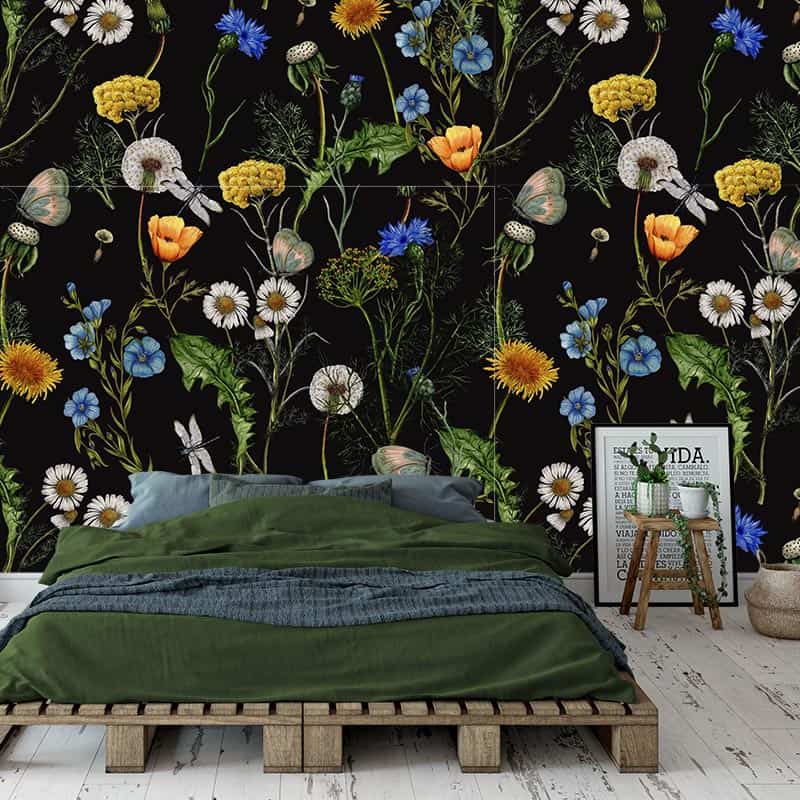 Fotobehang Veldbloemen Patroon Apart Behang Op Maat YouPri nl