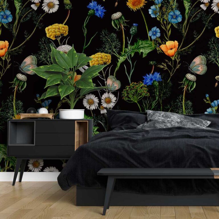 Fotobehang Veldbloemen Patroon Op Maat Youpri