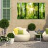 Tuinposter zon in bos