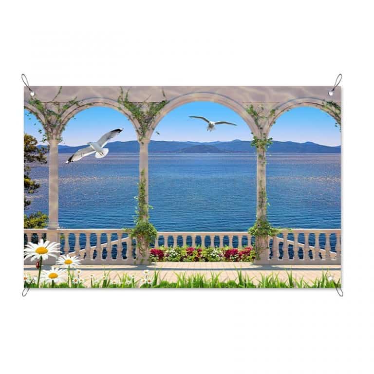 Tuinposter Fantastisch uitzicht op zee