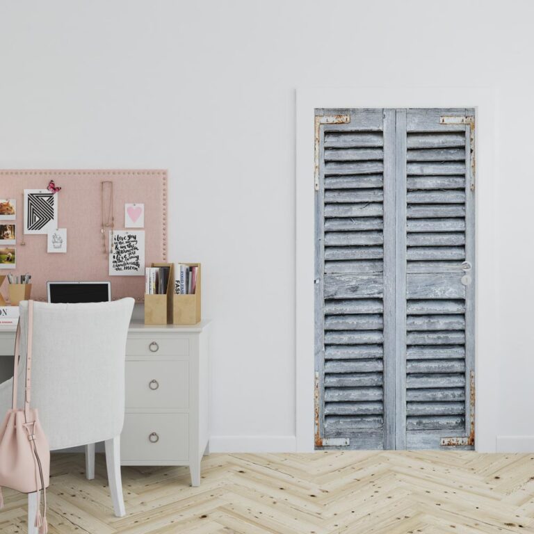 deursticker louvre grijs