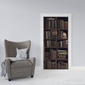 Deursticker Oude boekenkast