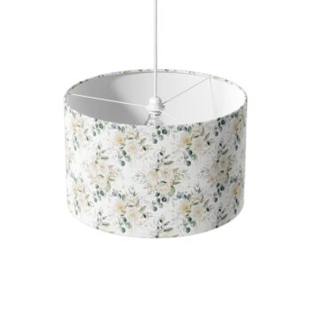 Lampenkap Rozen en eucalyptus patroon