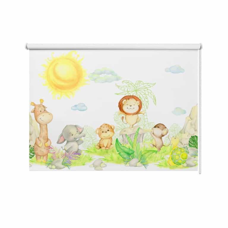 Rolgordijn Happy baby animals