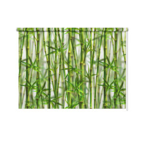 Rolgordijn Bamboe aquarel patroon groen