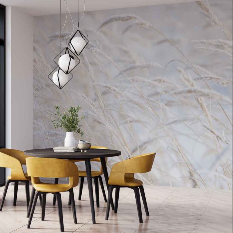 Fotobehang Grastakken met ijs