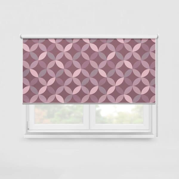 Rolgordijn Retro geometrisch roze tinten