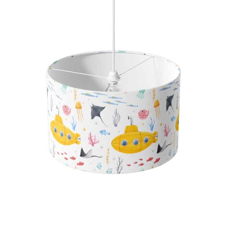 Lampenkap Duikbootjes en vissen patroon