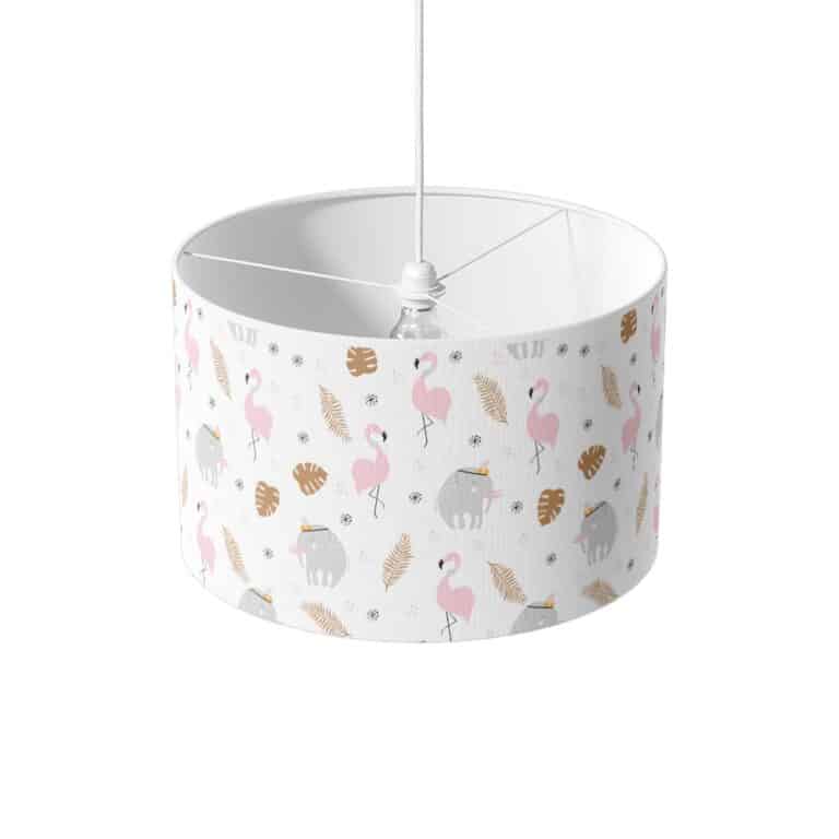 Lampenkap Flamingo olifant patroon