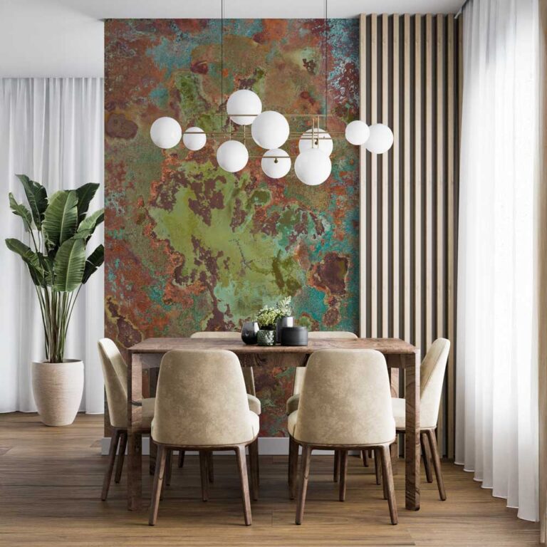 Fotobehang Koper groen bruin