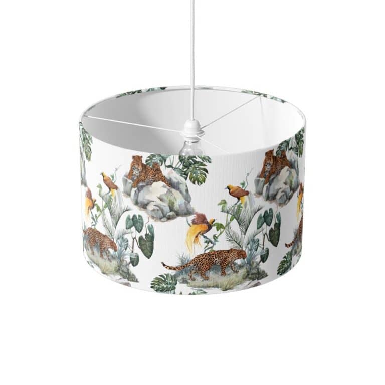 Lampenkap Luipaarden en paradijsvogel patroon