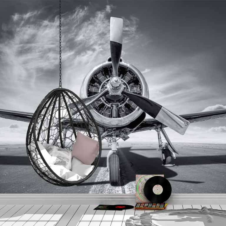 Fotobehang Propeller vliegtuig close up