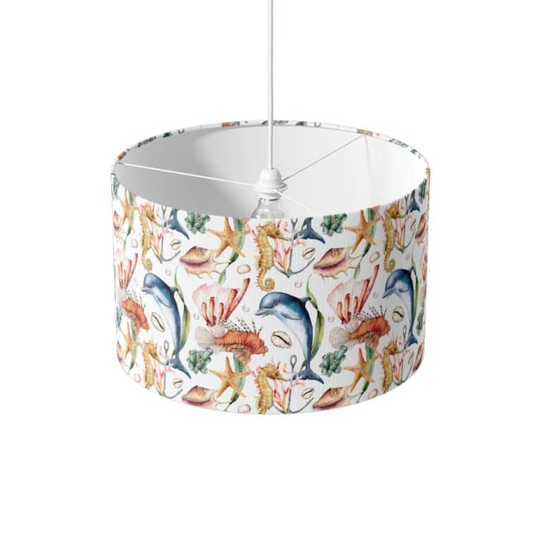 Lampenkap Dolfijnen zeepaardjes onderwater