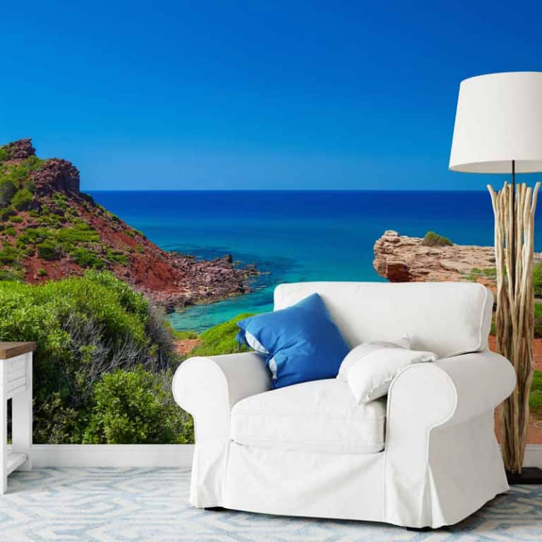 Fotobehang Uitzicht over de baai