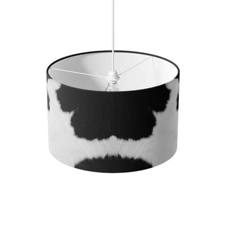 Lampenkap koeienprint zwart wit