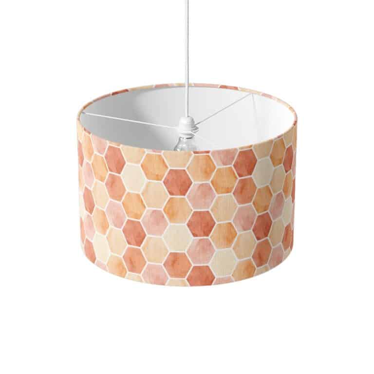 Lampenkap hexagon patroon