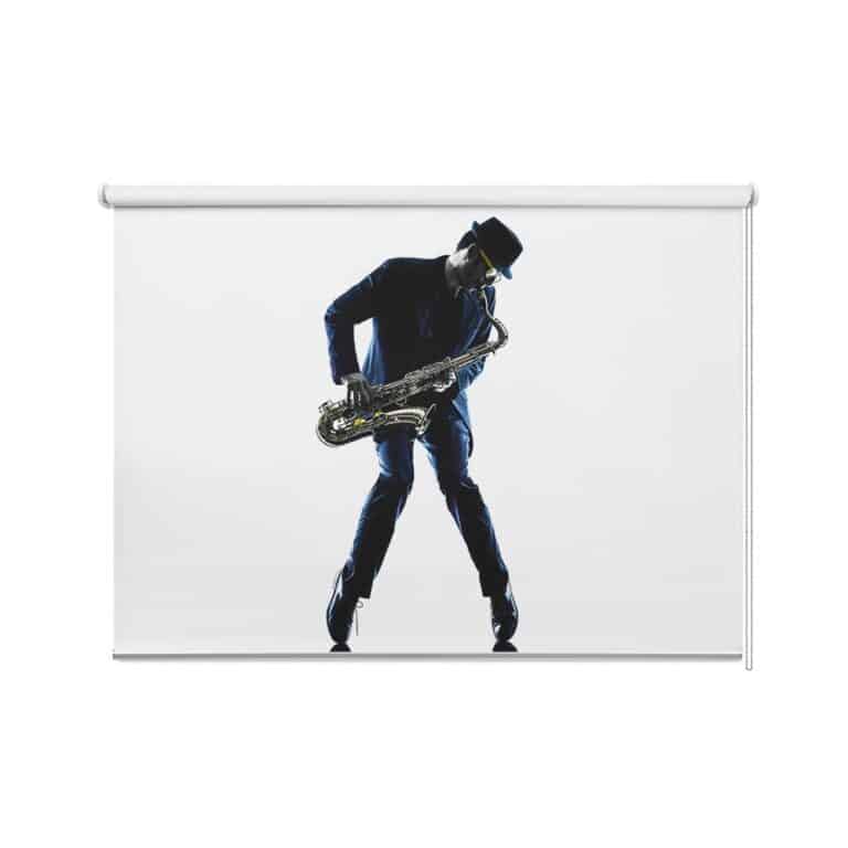 Rolgordijn Jazz muzikant