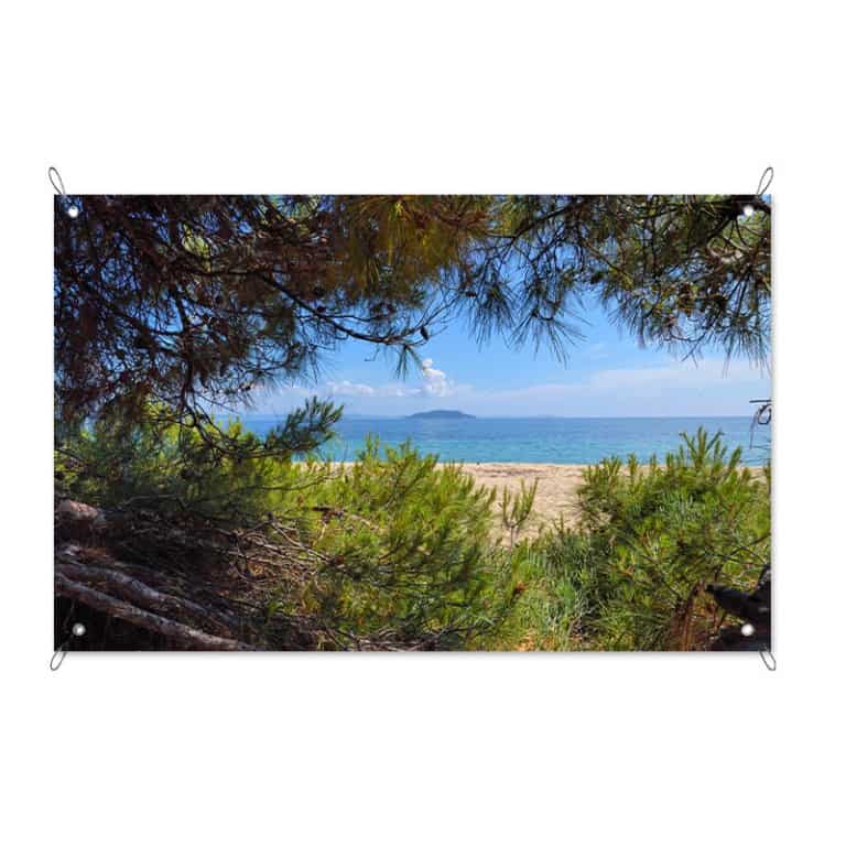 Tuinposter Strand Middellandse Zee