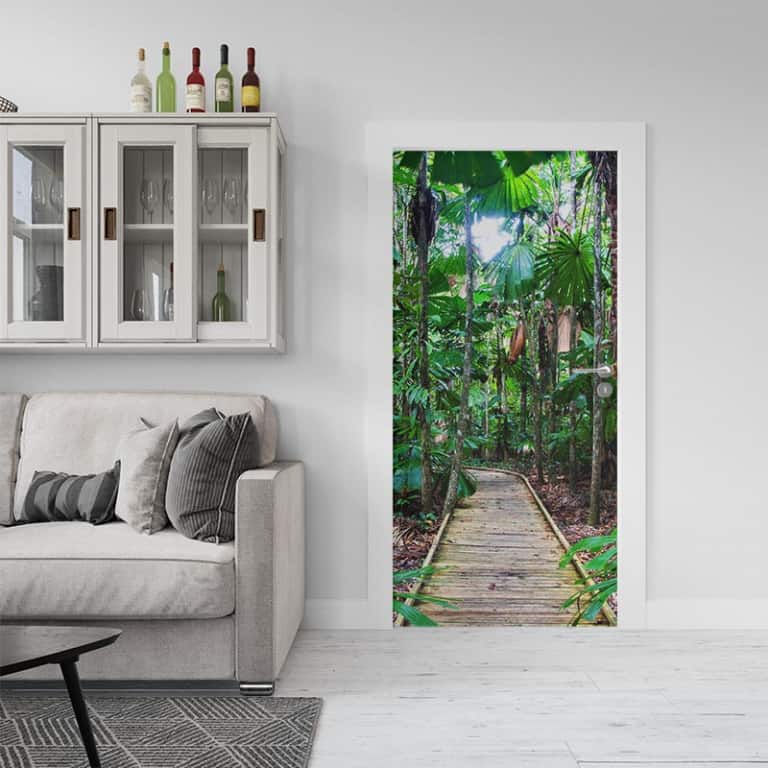 Deursticker Steiger in jungle