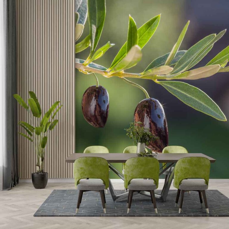 Fotobehang olijven aan tak