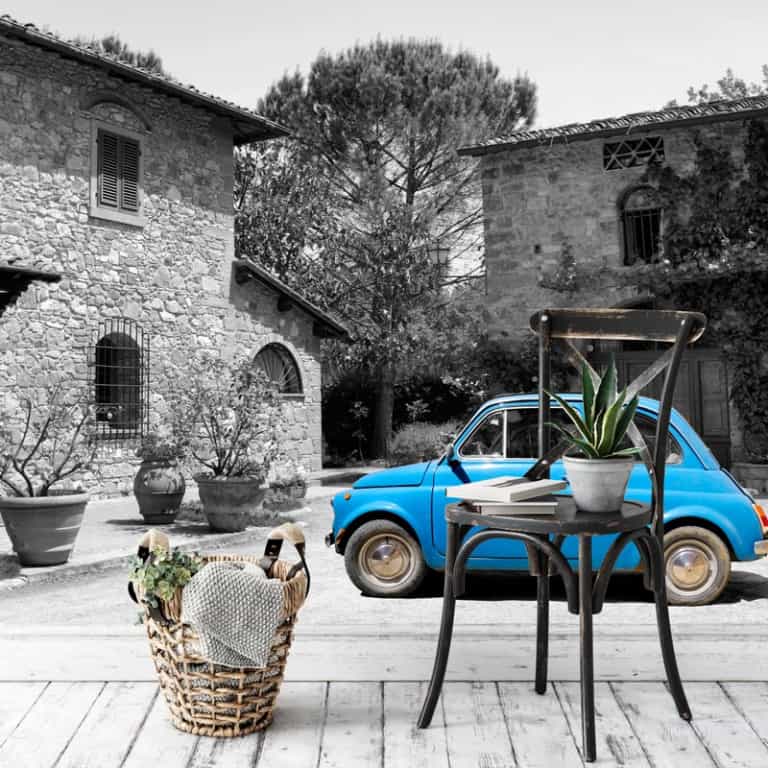 Fotobehang Fiat 500 Toscane