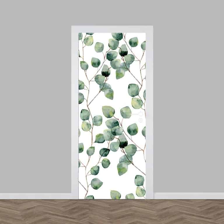 deursticker eucalyptus blaadjes