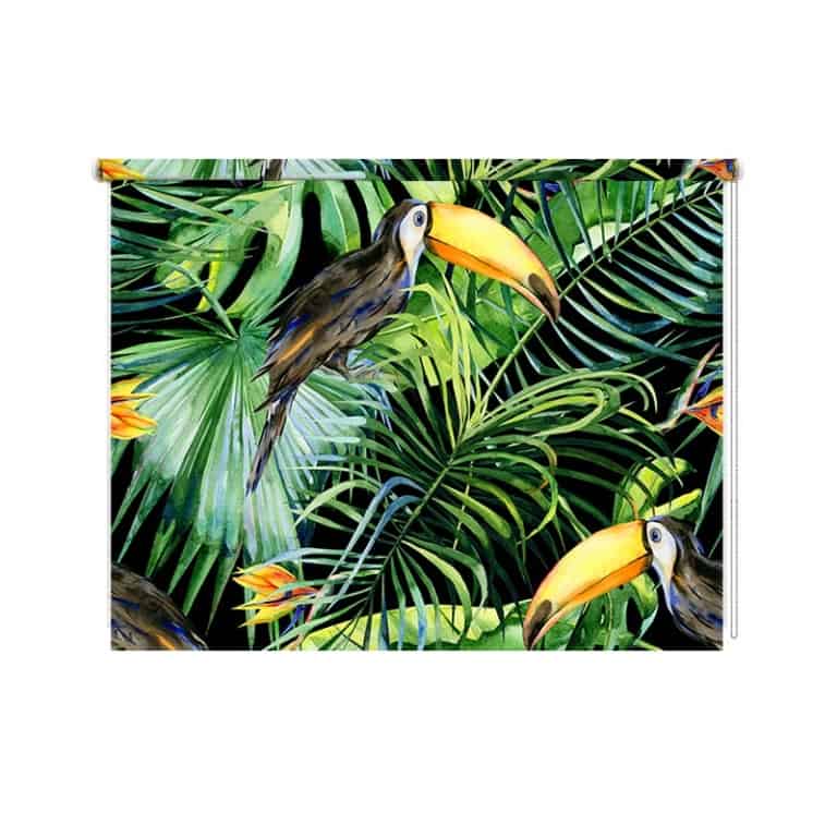 rolgordijn botanische jungle patroon